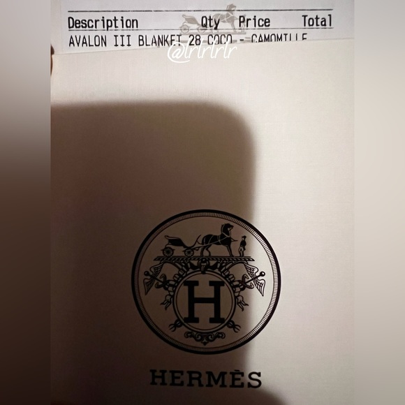 NEW Hermes Avalon III Blanket Coco Camomile Wool and Cashmere Blend - Picture 10 of 10